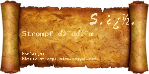 Strompf Ádám névjegykártya